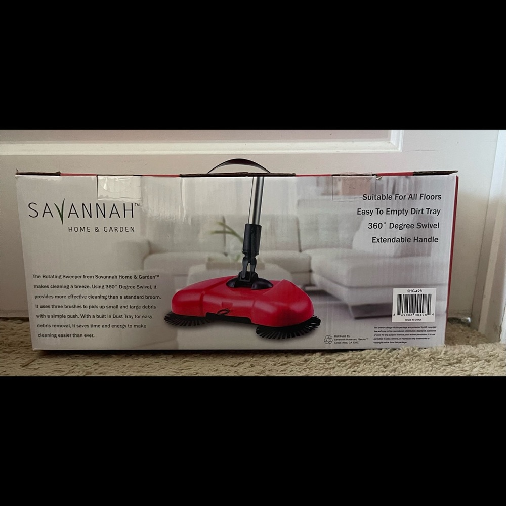 360 degree swivel rotating sweeper